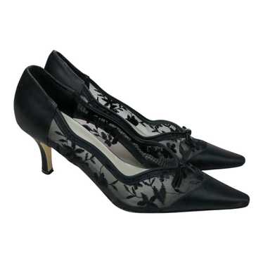 Vintage Y2k Karen Scott Black Floral Mesh Pumps