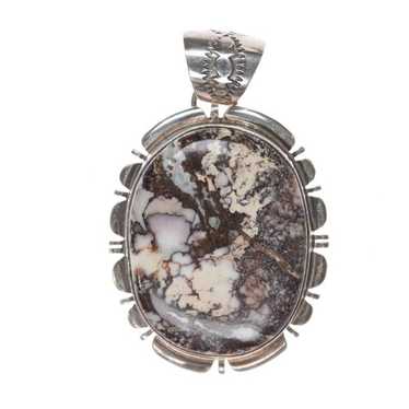 Stunning Signed Native American Navajo White Buffalo Sterling Silver J Piaso Jr Necklace Stunning Signed Native American Navajo White Buffalo Sterling Silver J Piaso Jr Necklace