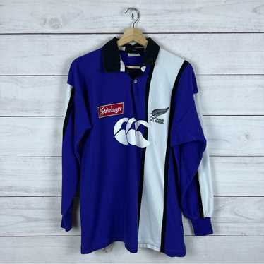 Vintage 90s Canterbury New Zealand All Blacks Steinlager