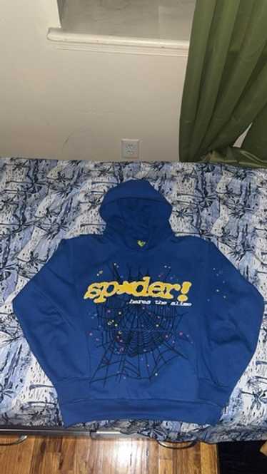Sp5der hoodie blue/yellow - Gem