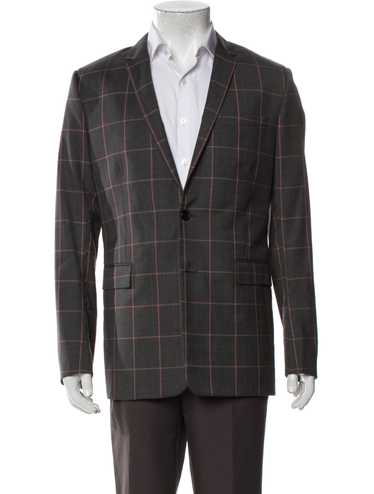 Dior Homme バーガンディ チェック 長袖シャツ VTG! CHRISTIAN DIOR Burgundy Checked Men's Long Sleeve