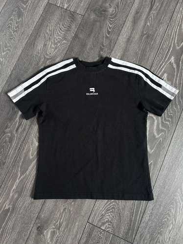 Balenciaga Sporty B Shrunk Tee Black/Grey/White Men's - FW22