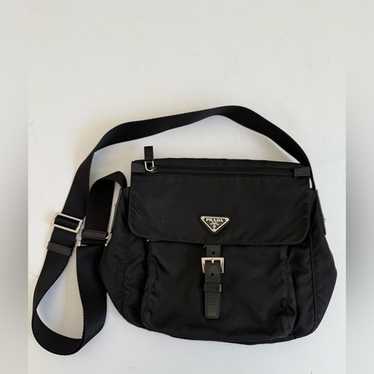 Prada Vela Nylon Messenger Bag BT6671 Black (Nero) – BRANDS