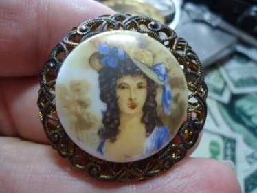 Vintage 50s germany brooch - Gem
