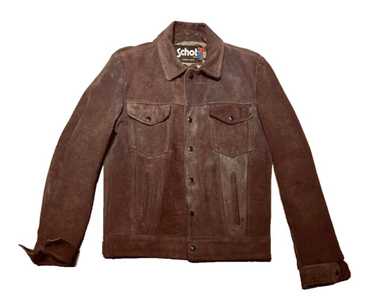ジャケット・アウター 80s schott suede leather tracker jacket Schott 80s Suede Leather Tracker Jacket 3rd Size 36 Custom