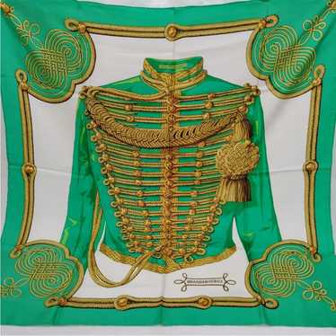HERMES BRANDEBOURGS シルクスカーフ エルメス カレ90 BRANDEBOURGS ブランデンブルク飾り シルク