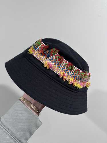 帽子 LANVIN CURB BUCKET HAT 62 Lanvin Reversible Bucket Hat navy Blue Logo Black Monogram