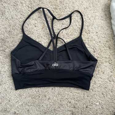 新品 Alo yoga アローヨガ Lavish Bra ブラックXS Alo Yoga womens Lavish sports bras, Black Glossy/Black, X