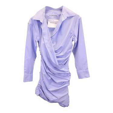 【送料&関税込】Alexander Wang Draped Mini Shirt Dress Alexander Wang Wrap Mini Blue White Shirt Dress Striped Size