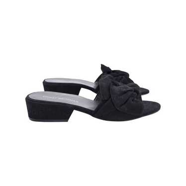 Stuart Weitzman Bow Block-Heel Slides In Black Su… - image 1