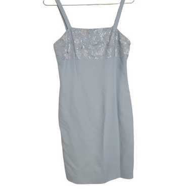Albert Nipon Womens Dress Sz 8 Blue Evening Vintag