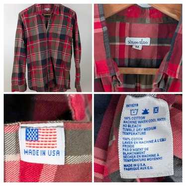Steven Alan Flannel Plaid Light Cotton Shirt Mediu