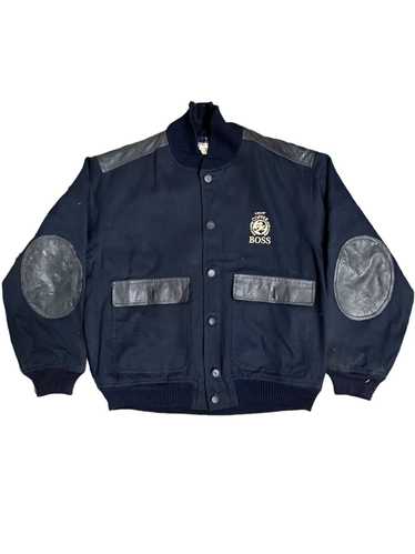 SUNTORY COFFEE BOSS ナイロンスタジャン 90s ビンテージ RARE!!VTG 80s Suntory Boss Suntory Original Design Varsity