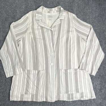Torrid Linen Blend Jacket Blazer Size 3 Womens 3X 