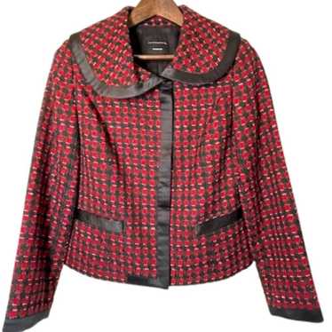 Doncaster Collection Plaid Wool Blend Red & Black 