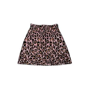 Miu Miu Miu Miu Leopard Print Skirt with Gold Thr… - image 1