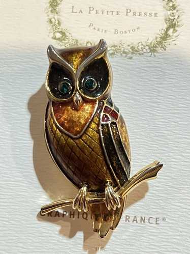 Vintage owl brooch boucher - Gem