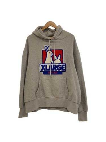 FR2 XLARGE 限定コラボ パイルロゴ 色情兎 パーカー Lサイズ ブルー 限定コラボ】FR2 XLARGE⭐︎色情兎 センターロゴプリント