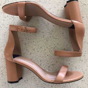 Stuart Weitzman Nearlynude Block Heel Sand