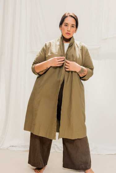 ジャケット・アウター Elizabeth Suzann Clyde Trench Clyde Trench in Organic Cotton Canvas, Umber, Size XXS/XS