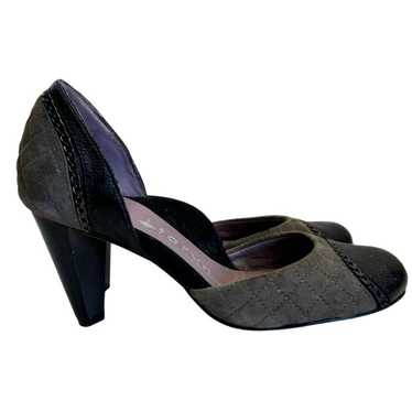 Taryn By Taryn Rose Women Black Green Heels Leathe