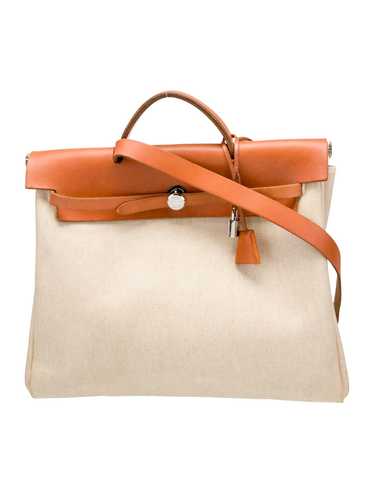 Hermès Top Handle Bag Naturel & Écru Toile H Canva