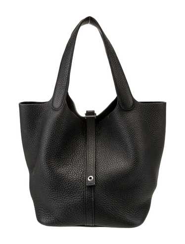Hermès Top Handle Bag Noir Clemence Leather Pallad