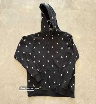 パーカー・フーディ SS17 SUPREME PLAYBOY HOODED SWEATSHIRTS BLACK S Supreme Playboy Hooded Sweatshirt (SS17) Black – Kicks In