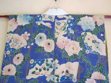 Japanese 1920-30's Vintage Cotton Boro Kimono Noragi Navy