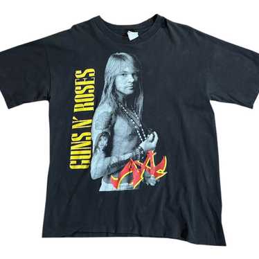 W AxL Rose Guns N' Roses ヴィンテージTシャツ Vintage rare Guns N Roses Axl Rose Jesus T-shirt - BIDSTITCH