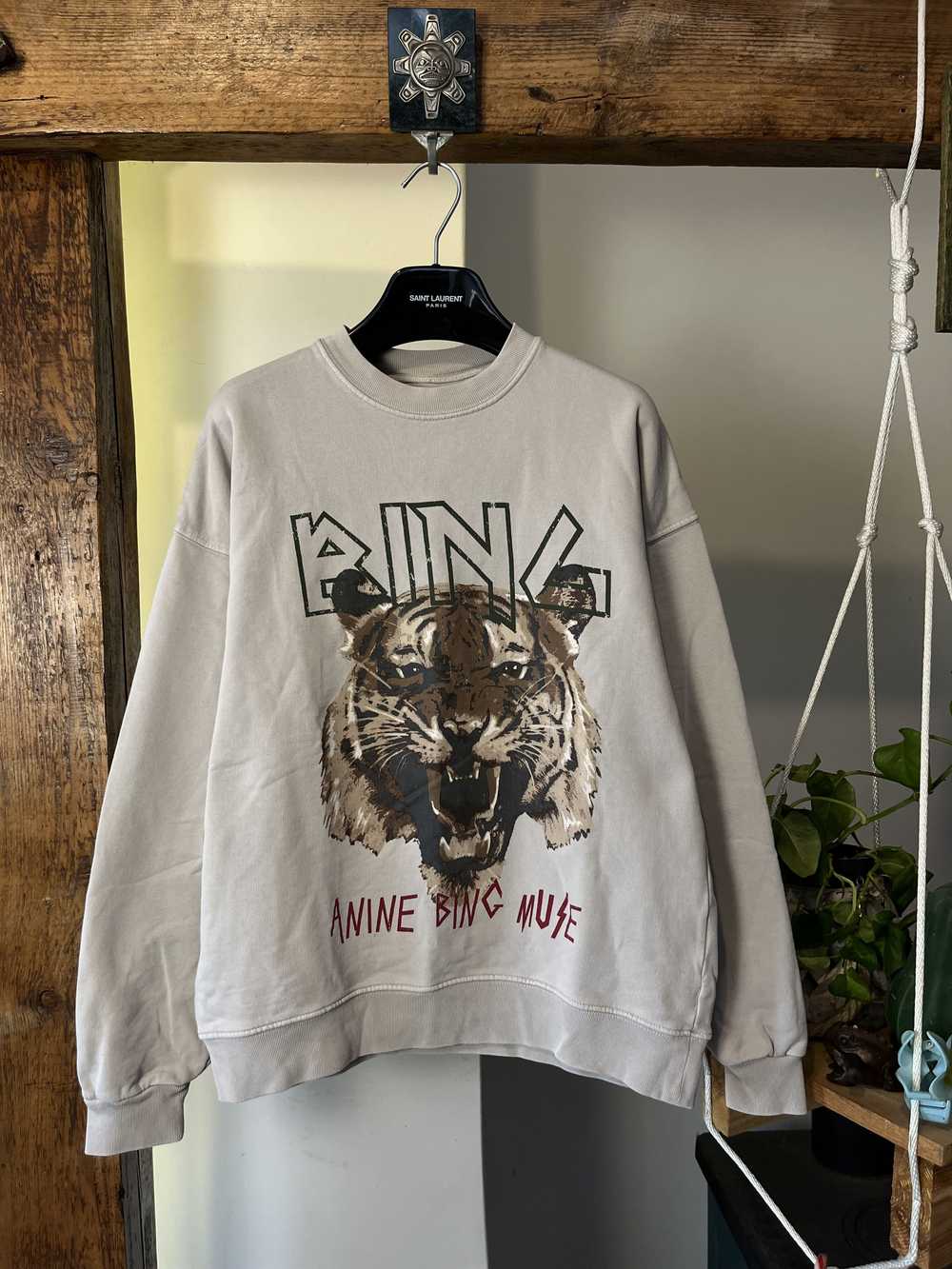 専用 ANINE BING タイガープリント クルーネック トレーナー M アニン ビン オーバーサイズ クルー / ANINE BING OVERSIZED