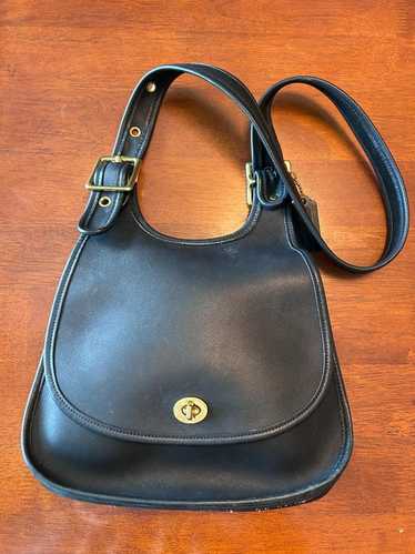 Coach Crescent Flap Saddle Bag Style 9338 in Mahogany Brown