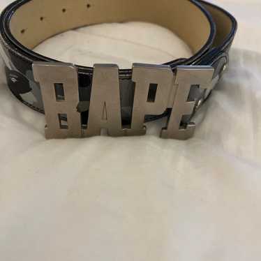 小物 2000s Bape logo buckle belt BAPE Logo GI Belt Black Men's - US