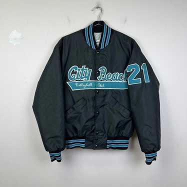 Vintage 1980s Delong Blank Varsity Jacket / Embroidered