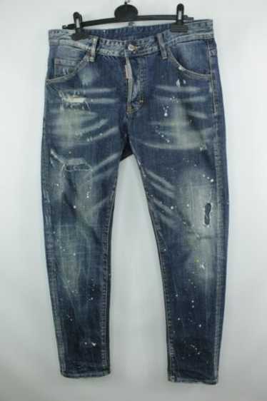 DSQUARED² KENNY TWIST Dsquared2 Classic Kenny Twist Distressed Short Jeans Paint