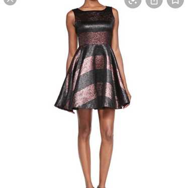 Alice + Olivia Holiday Metallic Striped Dress