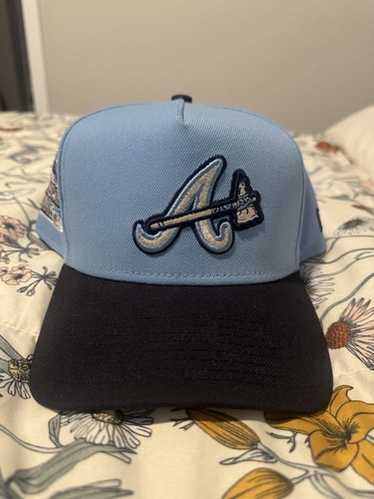 Vintage Atlanta Braves Hat Snapback Navy Blue Red | Depop
