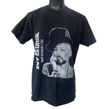 Culture Club t-shirt, vintage rare Boy George black t… - Gem