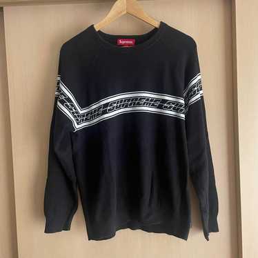 トップス Supreme18ss Tapestry Sweater Supreme knit sweater 18SS Tapestry (thick XL cotton Camel
