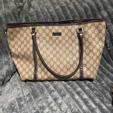 Gucci GG Pattern Tote Bag Beige