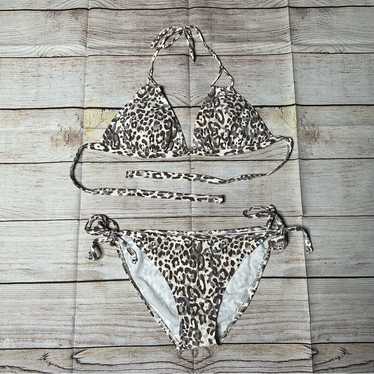 Moontide String Leopard Print Bikini Set - image 1
