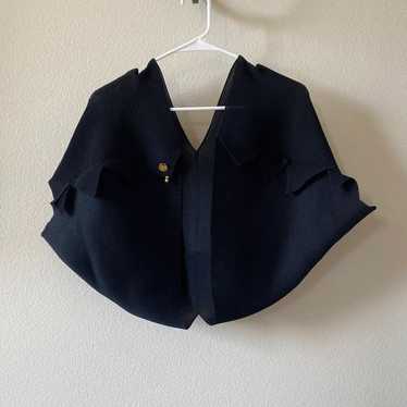 Issey Miyake Pleats Please Black Cardigan Top Size 3 Mao