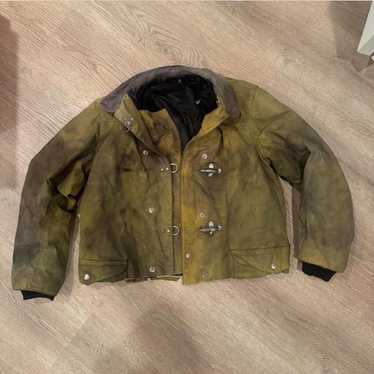archive grunge fireman jacket brown L