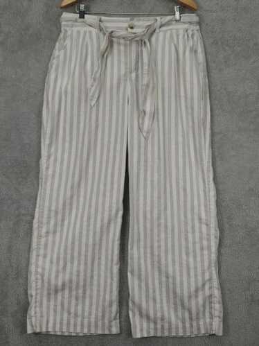 Torrid Women's Striped Wide Leg Pants Linen Blend 