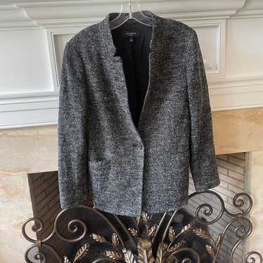 Talbots Petite Polyester/Wool Blend One Button Bla