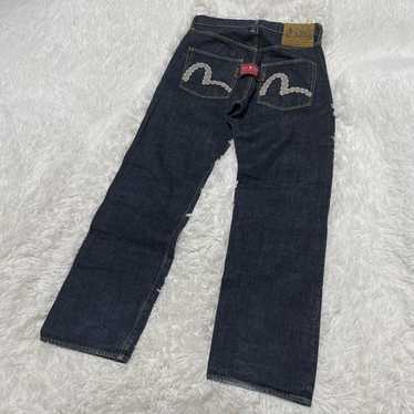 EVISU JEANS paris 54刺繍 ブラックデニム W30 EVISU JEANS paris 54刺繍 ブラックデニム W30 パンツ