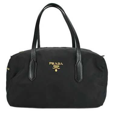 バッグ PRADA White stitch mini Boston bag black Prada Tessuto Boston Bag (SHG-CgOS0h)