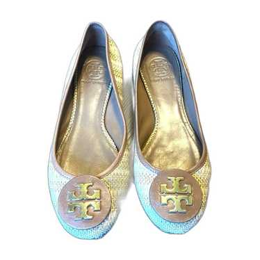 Tory Burch Reva Ballet Flats Shoes Natural Woven R