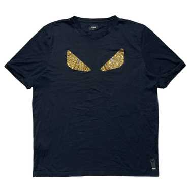FENDI 黒 Tシャツ イエロー目刺繍 FENDI Fendi Bug Eye T-shirt - Clothing from Circle Fashion UK