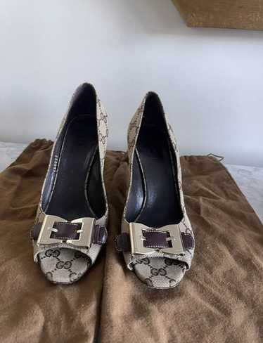 靴 Vintage Gucci Monogram Heels 36 1/2 Vintage Gucci Shoes, Gucci Monogram Shoes, Gucci Décolleté